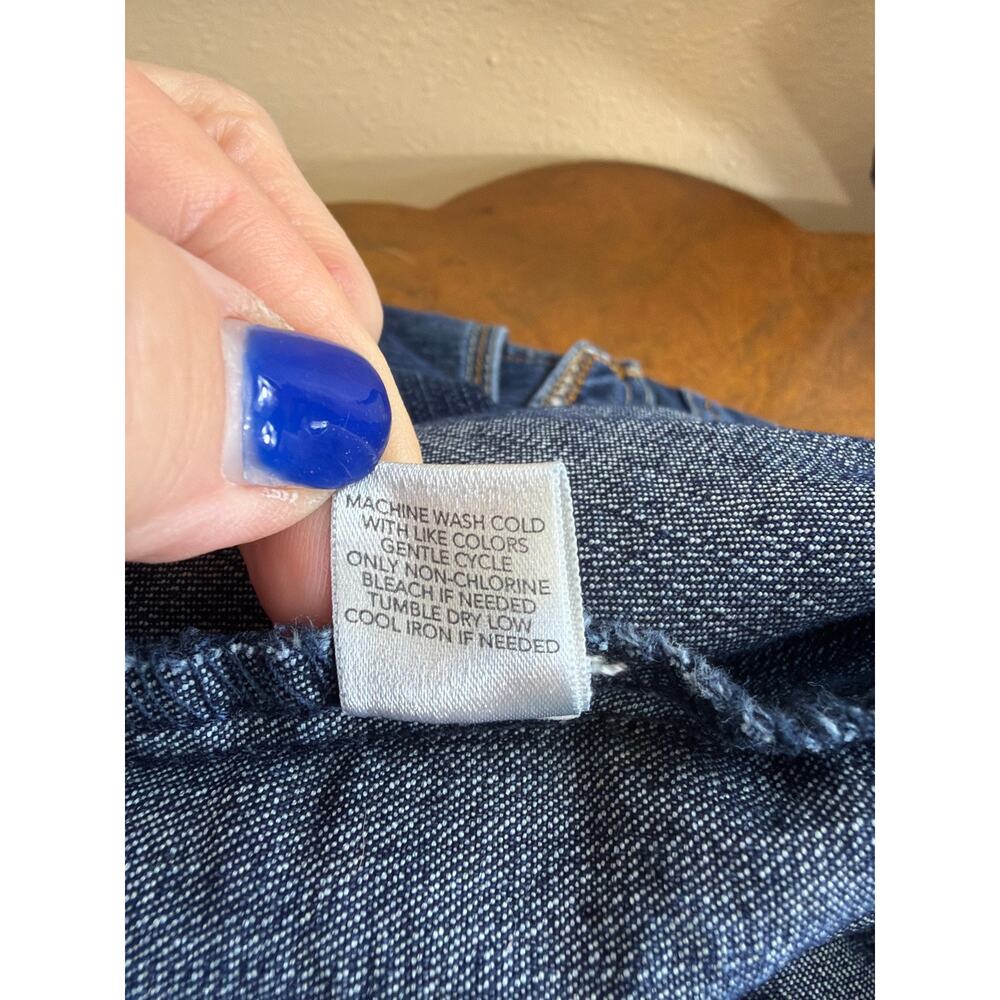 Vintage Christopher & Banks Blue Denim Five-Pocket Pencil Midi Skirt 10 - Picture 7 of 7
